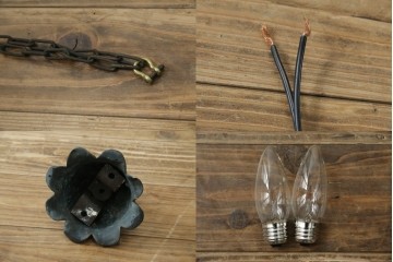 ヴィンテージ照明　アメリカ　激レア!!　希少モデル　Tiffany & Co. Style Studio(ティファニー スタイル スタジオ)　アイリス　ランタン　ステンドグラス照明　(R-083314)