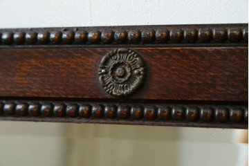 イギリスアンティーク　美品　オーク材　クラシカルな佇まいのウォールミラー　(R-083315)