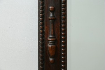 イギリスアンティーク　美品　オーク材　クラシカルな佇まいのウォールミラー　(R-083315)