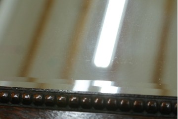イギリスアンティーク　美品　オーク材　クラシカルな佇まいのウォールミラー　(R-083315)