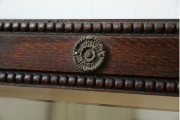 イギリスアンティーク　美品　オーク材　クラシカルな佇まいのウォールミラー(壁掛け鏡、吊鏡、英国)(R-083315)