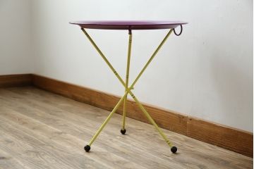 中古　超美品!!　GUCCI(グッチ)　Flora(フローラ)プリント　インテリアに映えるフォールディングメタルトレイ(サイドテーブル、花台、飾り台)(定価約25万7千円)(R-083321)
