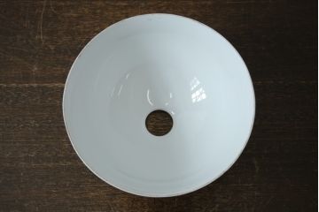 和製アンティーク　オールドノリタケ(則武、日本陶器、Noritake)　希少デザイン　手書き風の花模様と落ち着いた色合いが魅力の照明カバー(シェード、電笠、ペンダントライト、吊り下げ照明、天井照明)(R-083329)