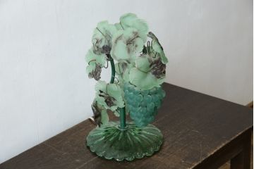 中古　イタリア　トーソー社(TOSO CESARE)　ムラーノガラス(MURANO)　ブドウ(葡萄、ぶどう)　1灯　空間のアクセントになるテーブルスタンド(テーブルライト、卓上ランプ、ベネチアングラス、ムラノガラス)(R-083330)