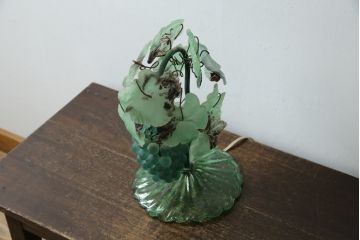 中古　イタリア　トーソー社(TOSO CESARE)　ムラーノガラス(MURANO)　ブドウ(葡萄、ぶどう)　1灯　空間のアクセントになるテーブルスタンド(テーブルライト、卓上ランプ、ベネチアングラス、ムラノガラス)(R-083330)