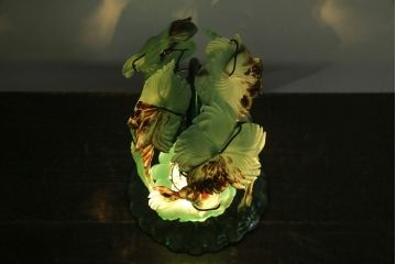 中古　イタリア　トーソー社(TOSO CESARE)　ムラーノガラス(MURANO)　ブドウ(葡萄、ぶどう)　1灯　空間のアクセントになるテーブルスタンド(テーブルライト、卓上ランプ、ベネチアングラス、ムラノガラス)(R-083330)