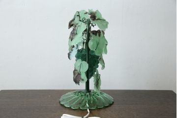 中古　イタリア　トーソー社(TOSO CESARE)　ムラーノガラス(MURANO)　ブドウ(葡萄、ぶどう)　1灯　空間のアクセントになるテーブルスタンド(テーブルライト、卓上ランプ、ベネチアングラス、ムラノガラス)(R-083330)