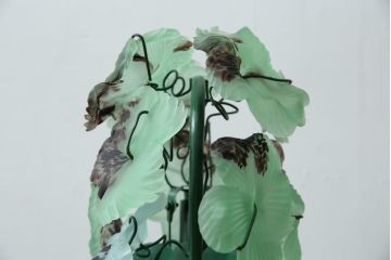 中古　イタリア　トーソー社(TOSO CESARE)　ムラーノガラス(MURANO)　ブドウ(葡萄、ぶどう)　1灯　空間のアクセントになるテーブルスタンド(テーブルライト、卓上ランプ、ベネチアングラス、ムラノガラス)(R-083330)