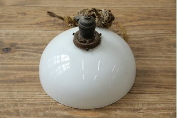 和製アンティーク　ボヘミアンテイストが魅力的な手編みレース付き天井照明(吊り下げ照明、ペンダントライト)(R-083338)