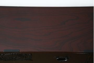中古　美品!!　希少　仙台箪笥　特注モデル!!　和の空間を格上げする布目塗り仕上げのローチェスト(ローボード、時代箪笥、和たんす、衣装箪笥、引き出し、テレビボード、テレビ台)(定価約80万円)(R-083345)