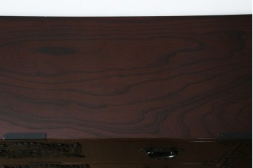 中古　美品!!　希少　仙台箪笥　特注モデル!!　和の空間を格上げする布目塗り仕上げのローチェスト　定価約80万円相当　(R-083345)