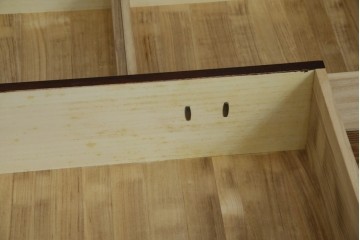 中古　美品!!　希少　仙台箪笥　特注モデル!!　和の空間を格上げする布目塗り仕上げのローチェスト　定価約80万円相当　(R-083345)