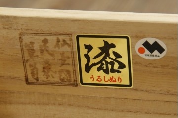 中古　美品　欅産業　凝ったつくりの大振りの金具が目を惹く仙台箪笥サイドボード　(R-083346)