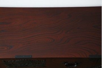 中古　美品　欅産業　凝ったつくりの大振りの金具が目を惹く仙台箪笥サイドボード　(R-083346)