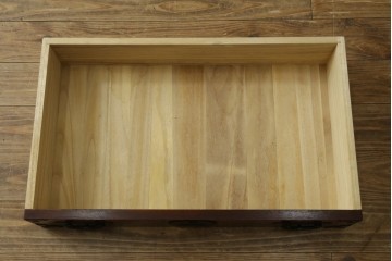 中古　美品　仙台民芸箪笥(仙台箪笥)　欅産業　拭き漆塗り　華やかな金具の茶箪笥　(R-083348)