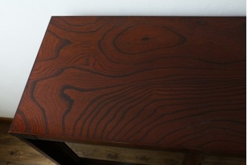 中古　美品　仙台民芸箪笥(仙台箪笥)　欅産業　拭き漆塗り　華やかな金具の茶箪笥　(R-083348)