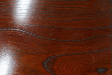 中古　美品　仙台民芸箪笥(仙台箪笥)　欅産業　拭き漆塗り　華やかな金具の茶箪笥　(R-083348)