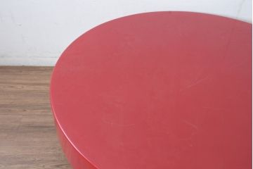 イタリアビンテージ　高級品!!　激レア　希少　日本ではまず見かけない!!　Willy Rizzo(ウィリー リッツオ)　ミッドセンチュリーの美学とモダンで洗練されたデザインが絶妙に融合したイタリアンコーヒーテーブル(円卓、ラウンドテーブル、センターテーブル、ローテーブル、リビングテーブル、ヴィンテージ)(R-083350)