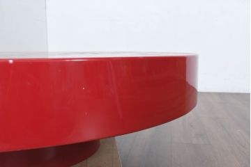 イタリアビンテージ　高級品!!　激レア　希少　日本ではまず見かけない!!　Willy Rizzo(ウィリー リッツオ)　ミッドセンチュリーの美学とモダンで洗練されたデザインが絶妙に融合したイタリアンコーヒーテーブル(円卓、ラウンドテーブル、センターテーブル、ローテーブル、リビングテーブル、ヴィンテージ)(R-083350)