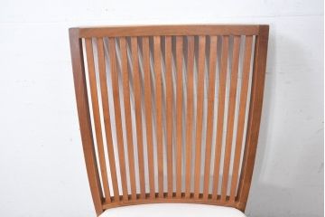 中古　美品　BC工房　ウォールナット材　本革　温かみと高級感を兼ね備えたレザーチェア1脚(ダイニングチェア、椅子、イス)(定価約11万円)(R-083357)