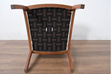中古　美品　BC工房　ウォールナット材　本革　温かみと高級感を兼ね備えたレザーチェア1脚(ダイニングチェア、椅子、イス)(定価約11万円)(R-083357)