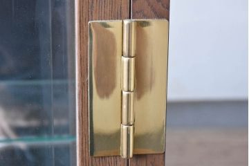 中古　希少な廃番品!!　カリモク家具(karimoku)　domani(ドマーニ)　分解可能なユニット式特大キャビネット(飾り棚、ガラスキャビネット、ガラスケース、ショーケース、コレクションケース、キュリオケース、店舗什器)(R-083359)