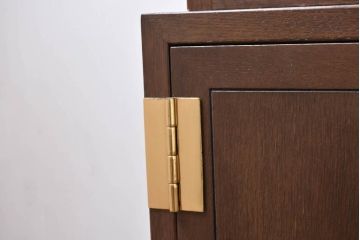 中古　希少な廃番品!!　カリモク家具(karimoku)　domani(ドマーニ)　分解可能なユニット式特大キャビネット(飾り棚、ガラスキャビネット、ガラスケース、ショーケース、コレクションケース、キュリオケース、店舗什器)(R-083359)