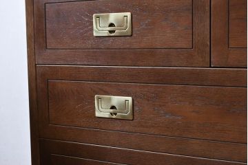 中古　希少な廃番品!!　カリモク家具(karimoku)　domani(ドマーニ)　分解可能なユニット式特大キャビネット(飾り棚、ガラスキャビネット、ガラスケース、ショーケース、コレクションケース、キュリオケース、店舗什器)(R-083359)