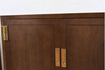 中古　希少な廃番品!!　カリモク家具(karimoku)　domani(ドマーニ)　分解可能なユニット式特大キャビネット(飾り棚、ガラスキャビネット、ガラスケース、ショーケース、コレクションケース、キュリオケース、店舗什器)(R-083359)