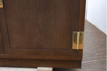 中古　希少な廃番品!!　カリモク家具(karimoku)　domani(ドマーニ)　分解可能なユニット式特大キャビネット(飾り棚、ガラスキャビネット、ガラスケース、ショーケース、コレクションケース、キュリオケース、店舗什器)(R-083359)