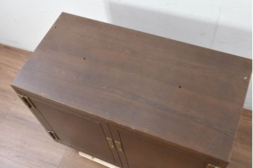 中古　カリモク家具(karimoku)　domani(ドマーニ)　Morganton(モーガントン)　シンプルでエレガントなサイドキャビネット(サイドボード、収納棚、戸棚、テレビ台、テレビボード)(定価約25万円)(R-083360)