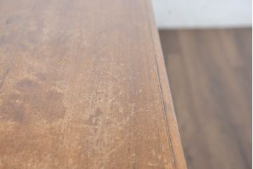 和製ビンテージ　チーク材　百貨店別注　北欧デザイン　存在感が目を惹くダイニングテーブル(食卓、作業台、4人掛け、6人掛け、4人用、6人用、ヴィンテージ)(R-083362)