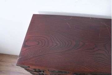 中古　岩谷堂箪笥　動きのある杢目と存在感のある金具が魅力的な衣装箪笥(収納タンス、和箪笥、整理箪笥、引き出し)(R-083365)