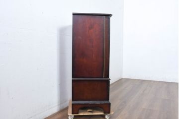 アメリカビンテージ　The Bombay Company(ボンベイ社)　インテリア性の高いフォルムの縦型ジュエリーケース(コレクションケース、ジュエリーケース、サイドキャビネット、収納棚、ヴィンテージ)(R-083367)