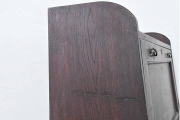 和製アンティーク　ロータイプ　歴史を感じる風合いを大切にしながらも現代のライフスタイルにも活用できる古い栓材のライティングビューロー(簿記机、ワークデスク、在宅用、在宅ワーク用、サイドチェスト、引き出し)(R-083369)
