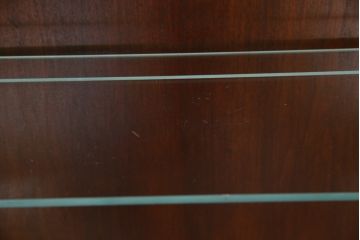 アメリカビンテージ　老舗工房　Jasper Cabinet(ジャスパーキャビネット)社　クラッシックデザインの小振りなビューローブックケース(ライディングビューロー、ライティングデスク、机、ワークデスク、本箱、本棚、飾り棚、収納棚、戸棚、引き出し、在宅用、在宅ワーク用、簿記机、ヴィンテージ)(R-083374)