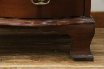 アメリカビンテージ　老舗工房　Jasper Cabinet(ジャスパーキャビネット)社　クラッシックデザインの小振りなビューローブックケース(ライディングビューロー、ライティングデスク、机、ワークデスク、本箱、本棚、飾り棚、収納棚、戸棚、引き出し、在宅用、在宅ワーク用、簿記机、ヴィンテージ)(R-083374)