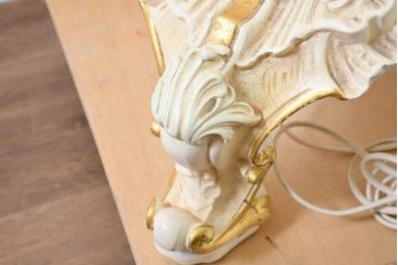 中古　イタリア　SILIK(シリック)　バロックスタイルのゴージャスなフロアスタンド(フロアランプ、照明、ランプシェード)(定価約70万円)(R-083375)