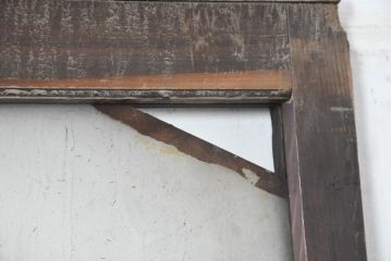 アンティーク建具　経年の味わいを纏う木製のガラス戸1枚(引き戸)(R-083384)