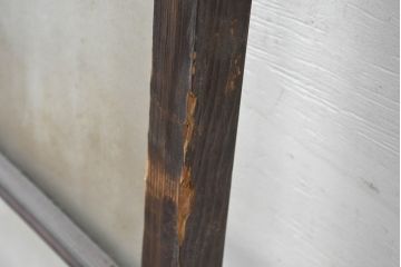 アンティーク建具　経年の味わいを纏う木製のガラス戸1枚(引き戸)(R-083384)