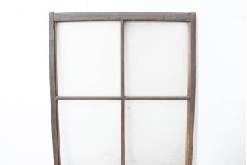 アンティーク建具　時を刻んだ風合いが魅力のガラス戸1枚(引き戸)(R-083385)