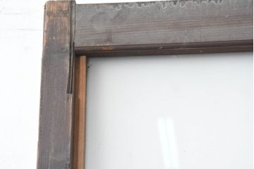 アンティーク建具　時を刻んだ風合いが魅力のガラス戸1枚(引き戸)(R-083385)