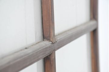 アンティーク建具　時を刻んだ風合いが魅力のガラス戸1枚(引き戸)(R-083385)