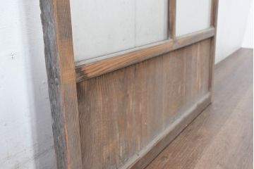 アンティーク建具　時を刻んだ風合いが魅力のガラス戸1枚(引き戸)(R-083385)
