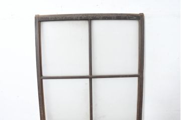 アンティーク建具　時を刻んだ風合いが魅力のガラス戸1枚(引き戸)(R-083385)