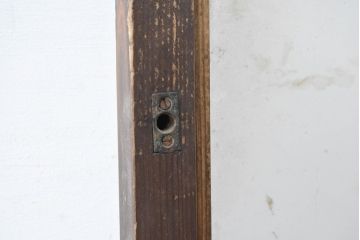 アンティーク建具　時を刻んだ風合いが魅力のガラス戸1枚(引き戸)(R-083385)