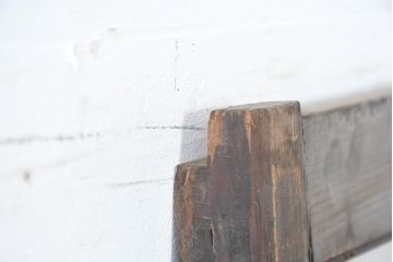 アンティーク建具　時を刻んだ風合いが魅力のガラス戸1枚(引き戸)(R-083385)