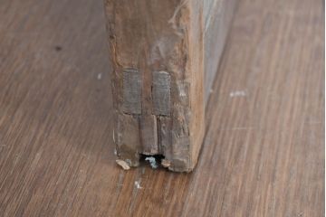 アンティーク建具　時を刻んだ風合いが魅力のガラス戸1枚(引き戸)(R-083385)