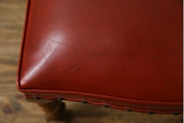 中古　横浜クラシック家具　ダニエル(daniel)　ミッシェル(Michel)サイドチェア　A-504　本革(レザー)　格式ある佇まいが置くだけで絵になるダイニングチェア　(R-083391)