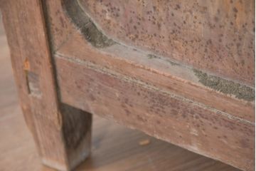 ヨーロッパアンティーク　かわいいデザイン!!　側面の意匠が素敵な展示台(テーブル、デスク、作業台、飾り台、ディスプレイ台)(R-083394)